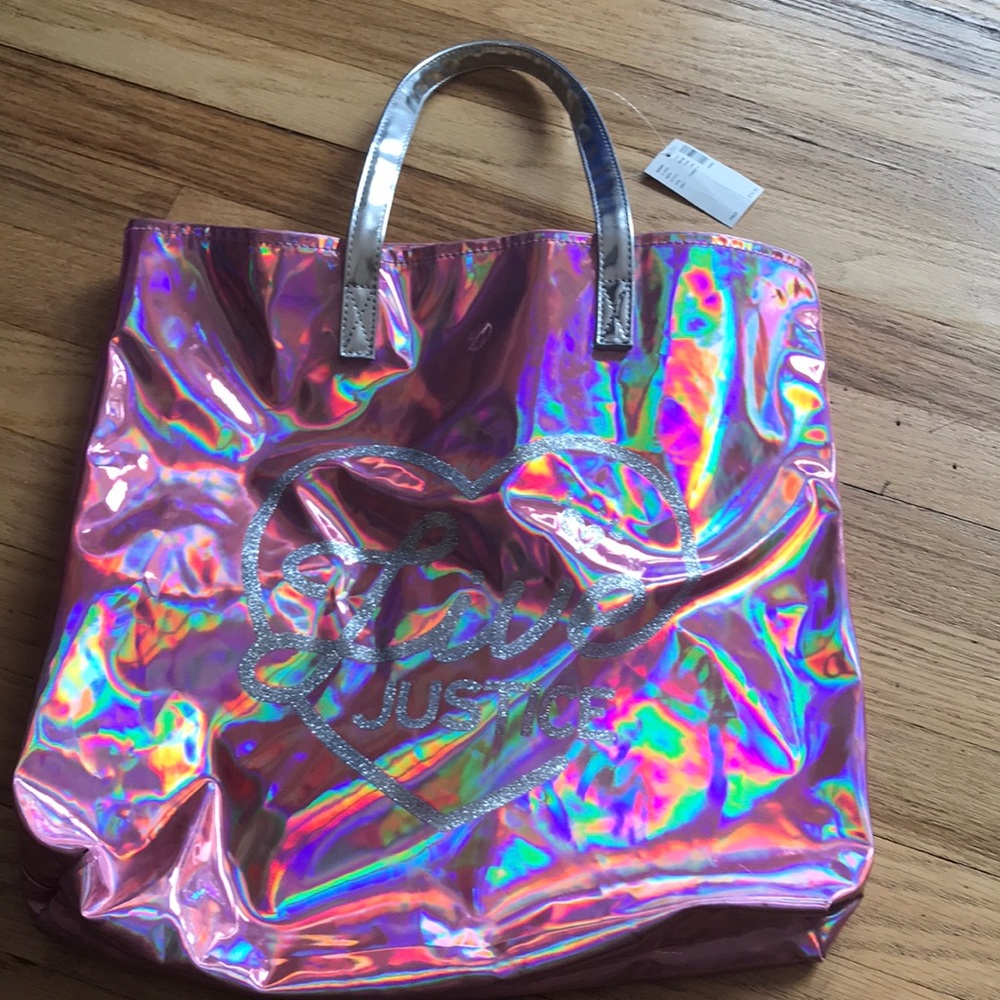Justice Pink Iridescent Tote